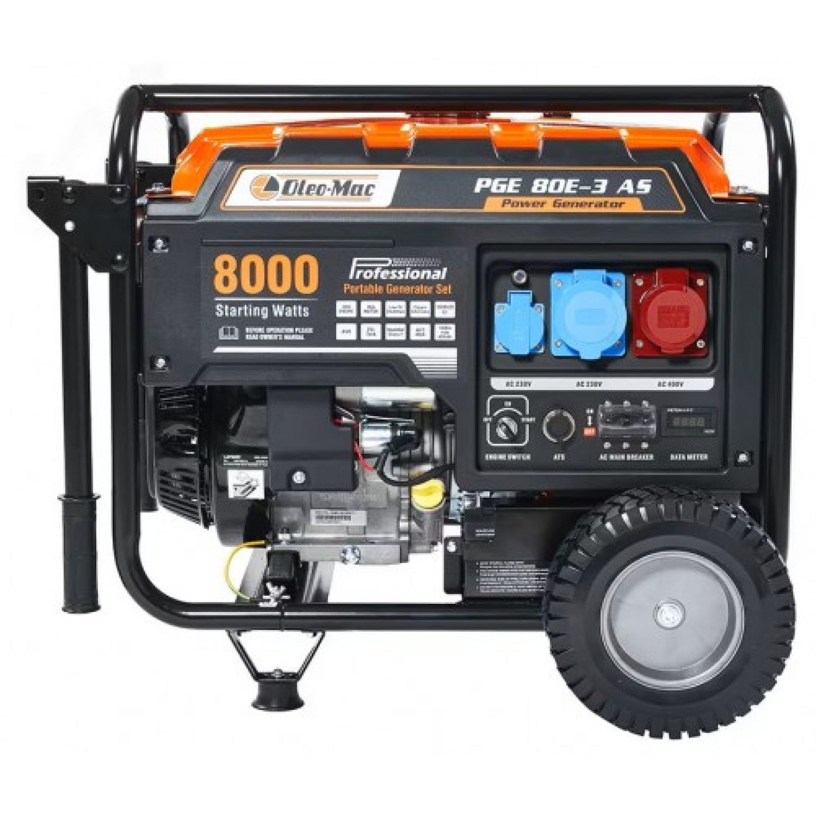 Генератор Бензиновый Oleo-Mac PGE 80E-3 AS (6,0 кВт) 65019005