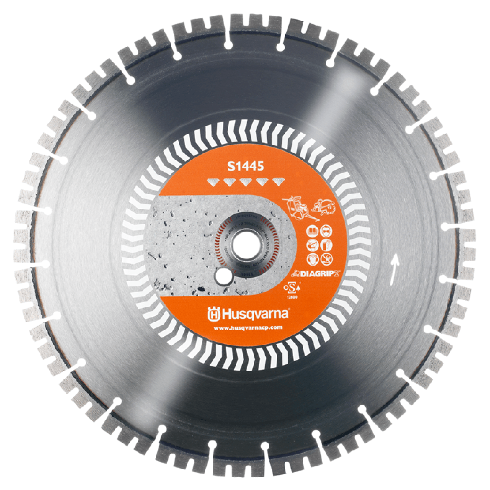 Алмазний Диск Husqvarna S 1445 Diagrip (350мм) Асфальт, Середній Бетон 5842249-02