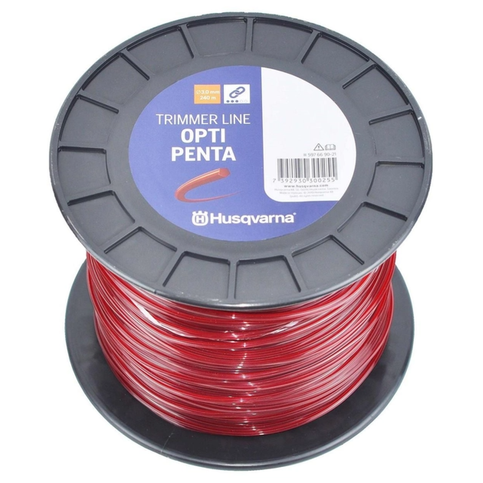 Корд Тримерний Husqvarna Opti Penta Червоний, Котушка (3,0мм*240м) 5976690-21