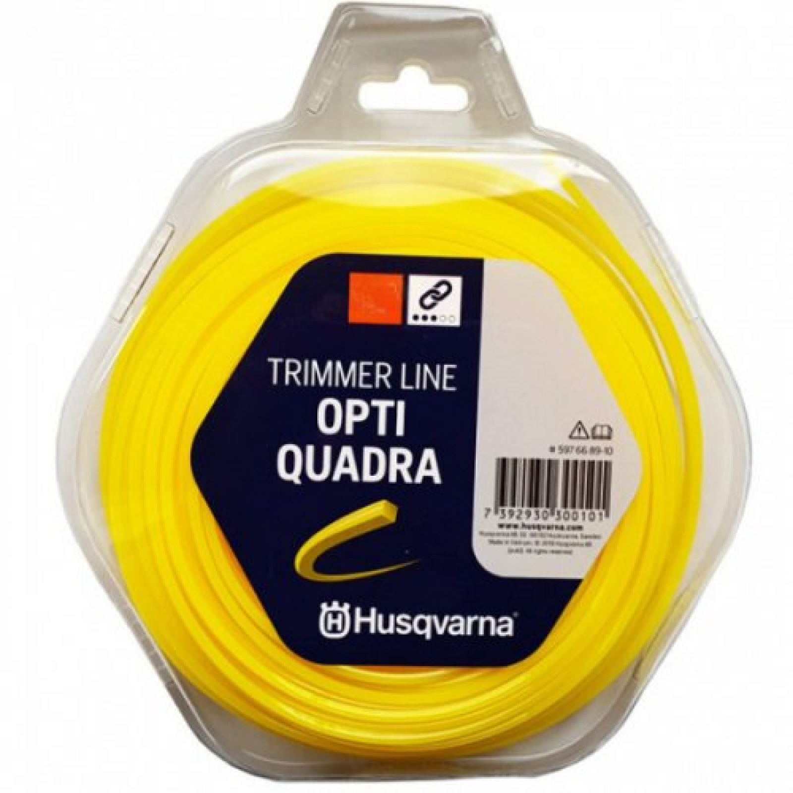 Корд Триммерный Husqvarna Opti Quadra Желтый, Блистер (2,7мм*55м) 5976689-10