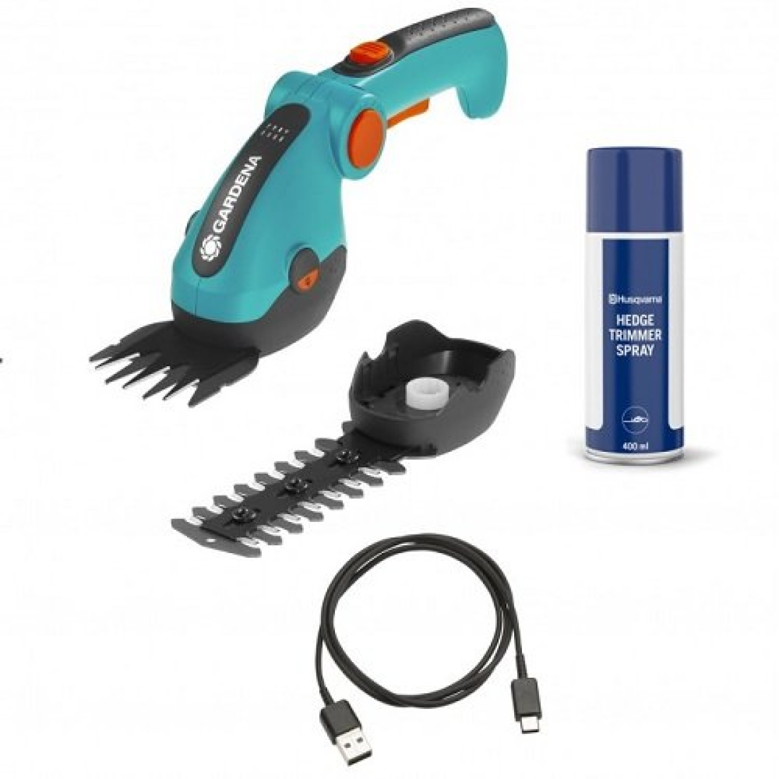 Кусторез-Траворез Аккумуляторный Gardena ComfortCut KIT (АКБ+USB+Спрей) 09888-20.000.00