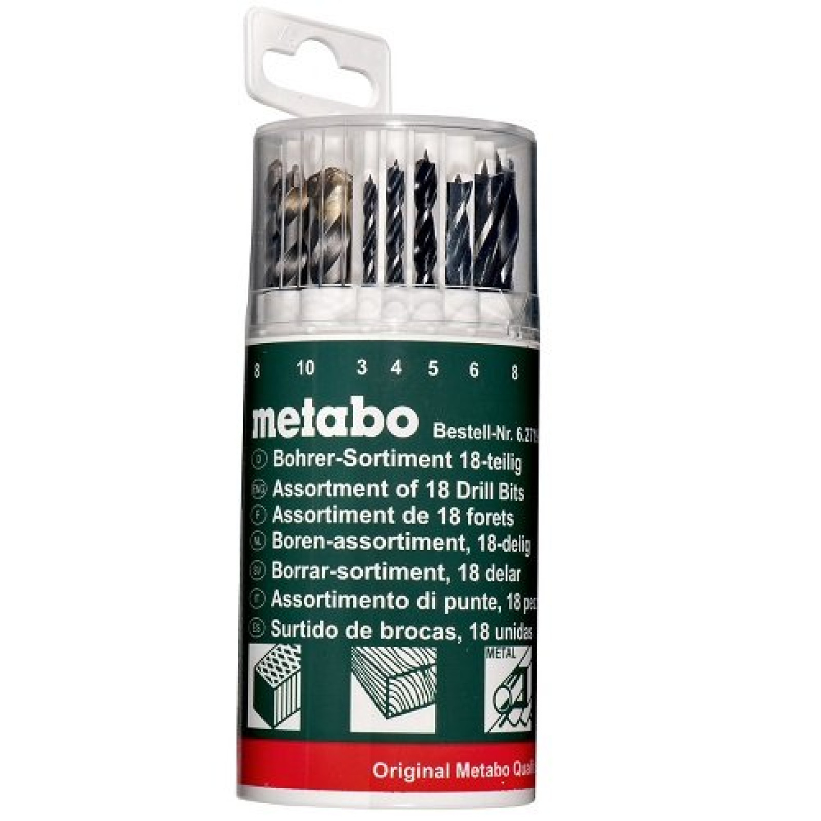 Набір свердел універсальний Metabo 18 шт.