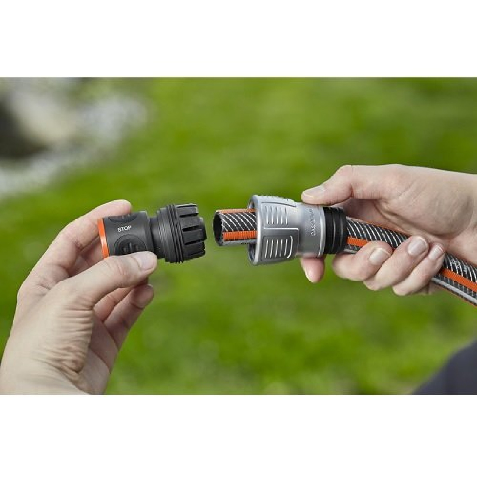 Коннектор Gardena Premium с аквастопом 19 мм (3/4")