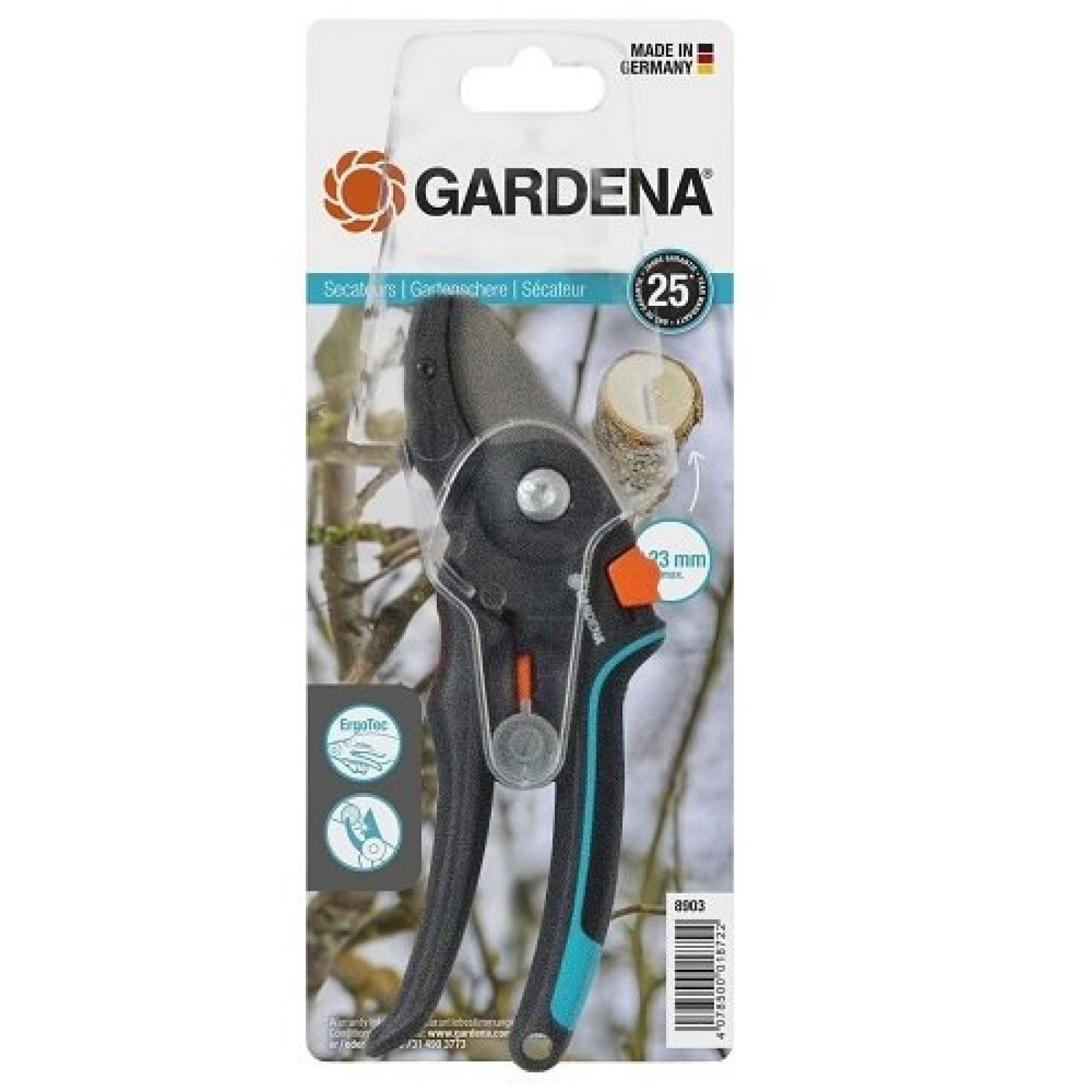 Секатор Gardena Comfort A/M с наковаленкой 23 мм