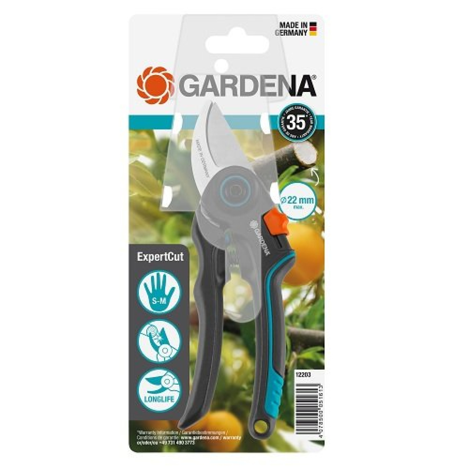 Секатор Gardena ExpertCut обводной 22 мм