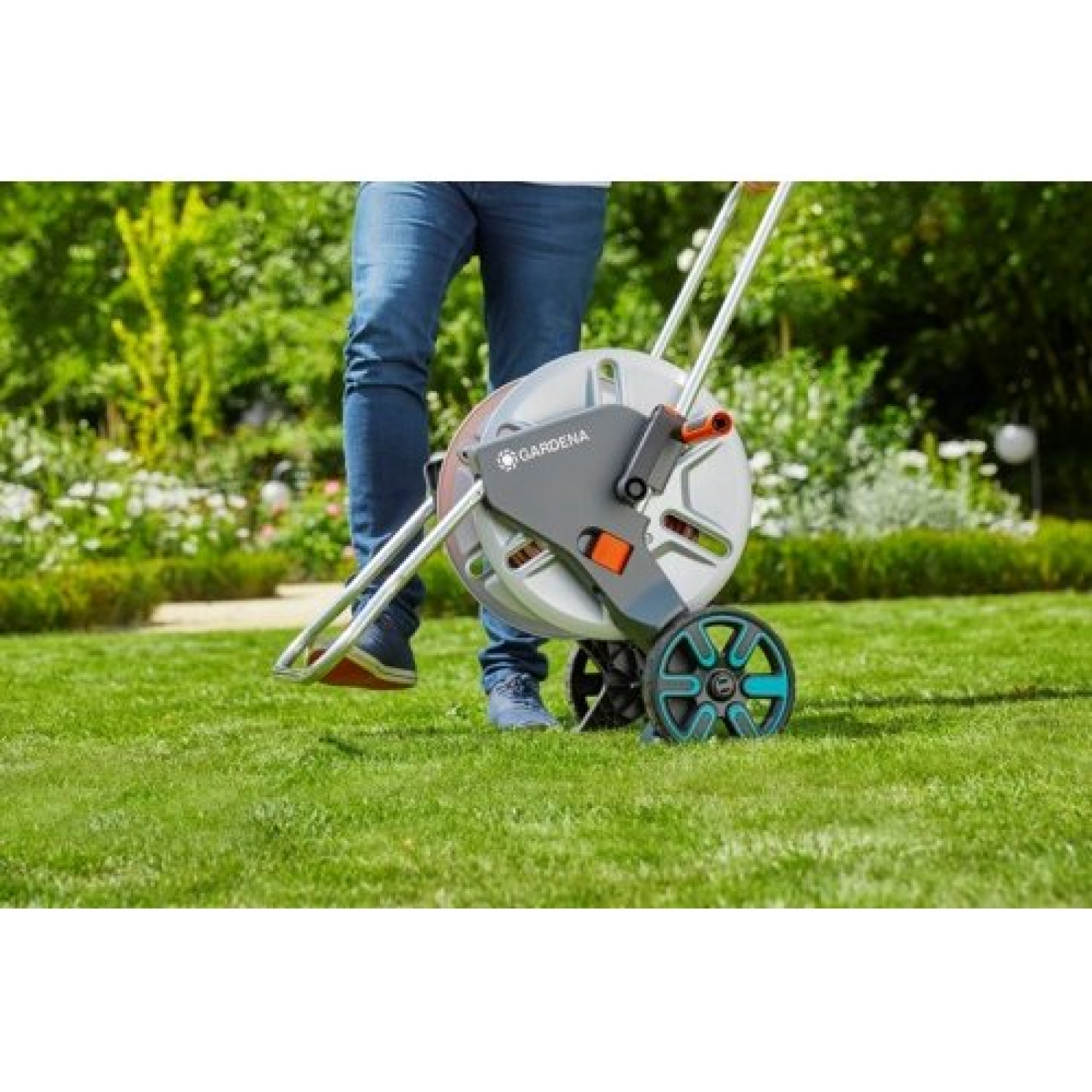 Візок для шланга GARDENA AquaRoll M Metal SET