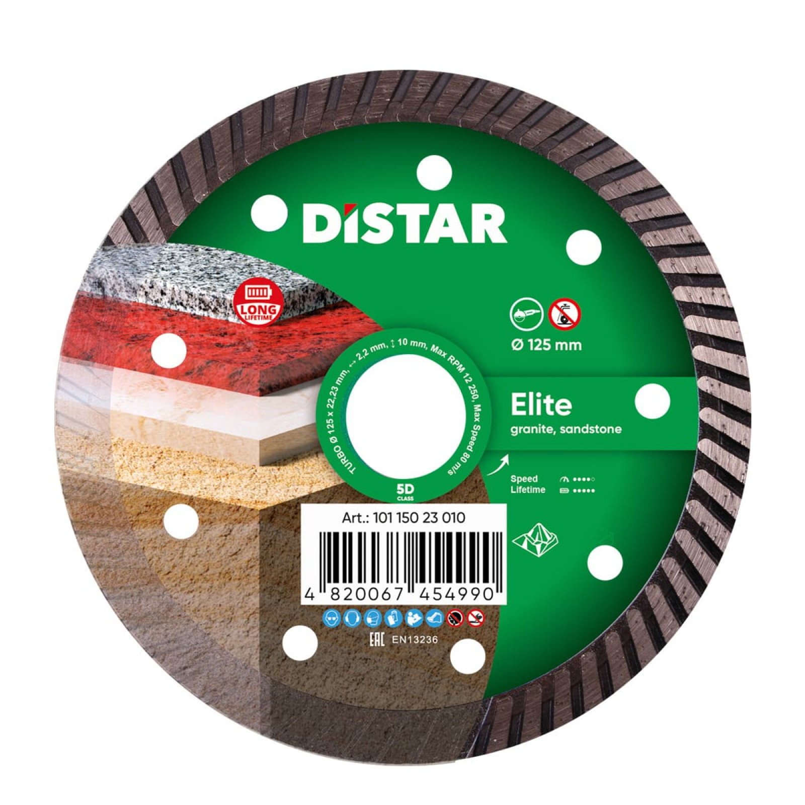 Круг алмазный отрезной Distar Turbo 125x2,2x10x22,23 Elite
