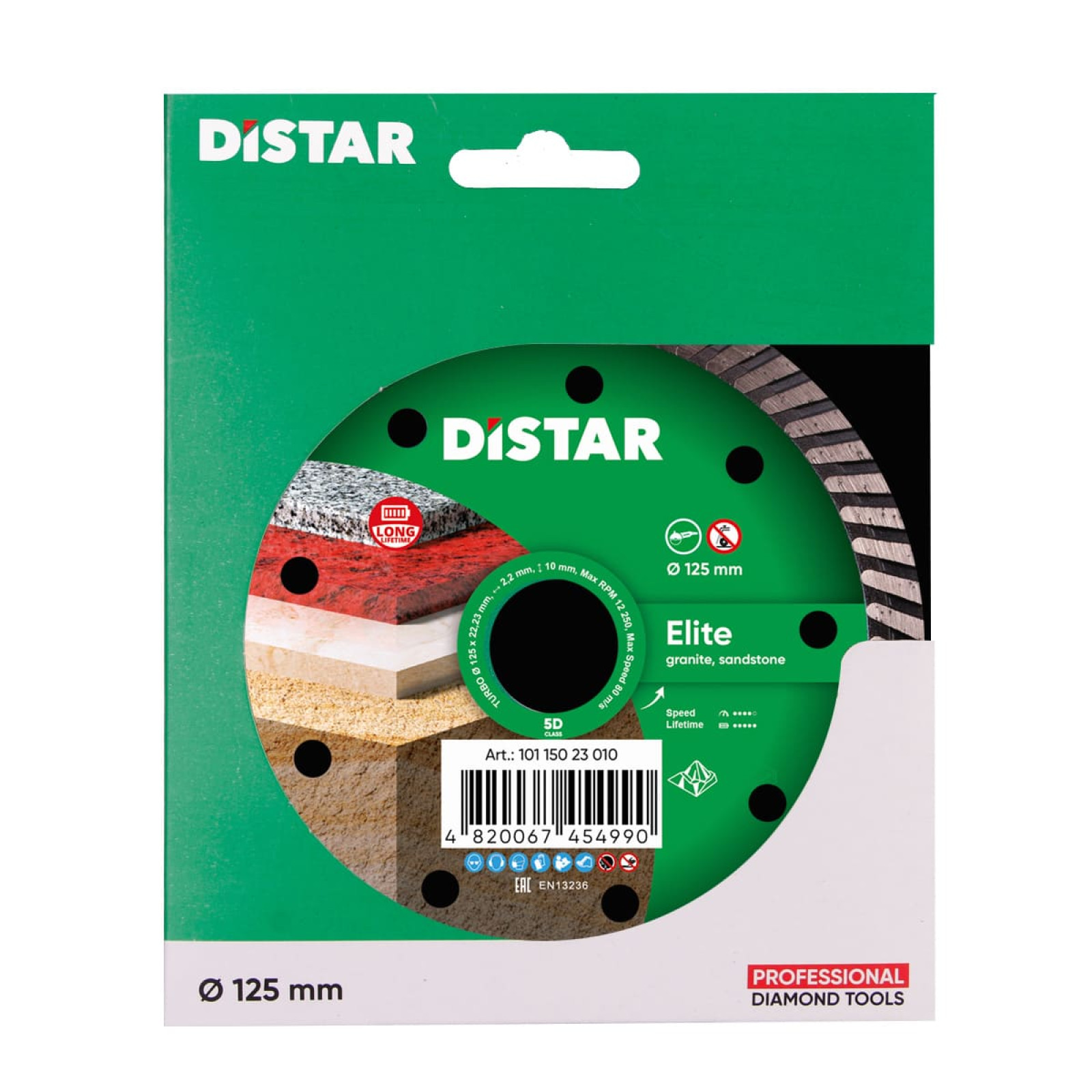 Круг алмазный отрезной Distar Turbo 125x2,2x10x22,23 Elite