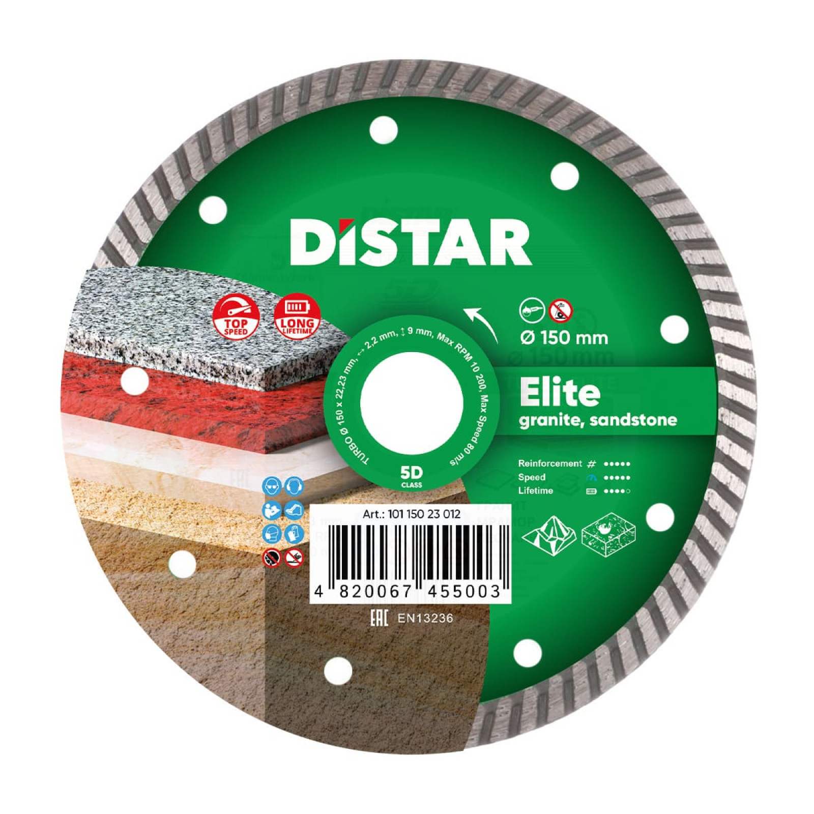 Круг алмазный отрезной Distar Turbo 150x2,2x9x22,23 Elite