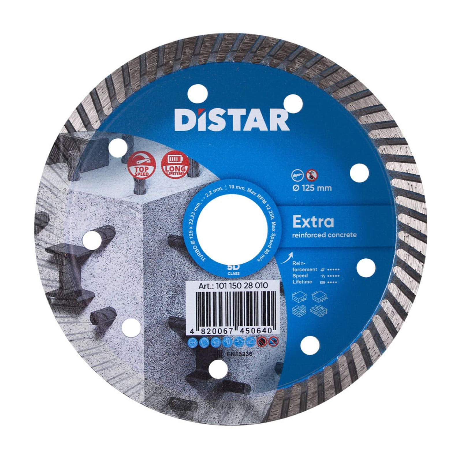Круг алмазный отрезной Distar Turbo 125x2,2x10x22,23 Extra