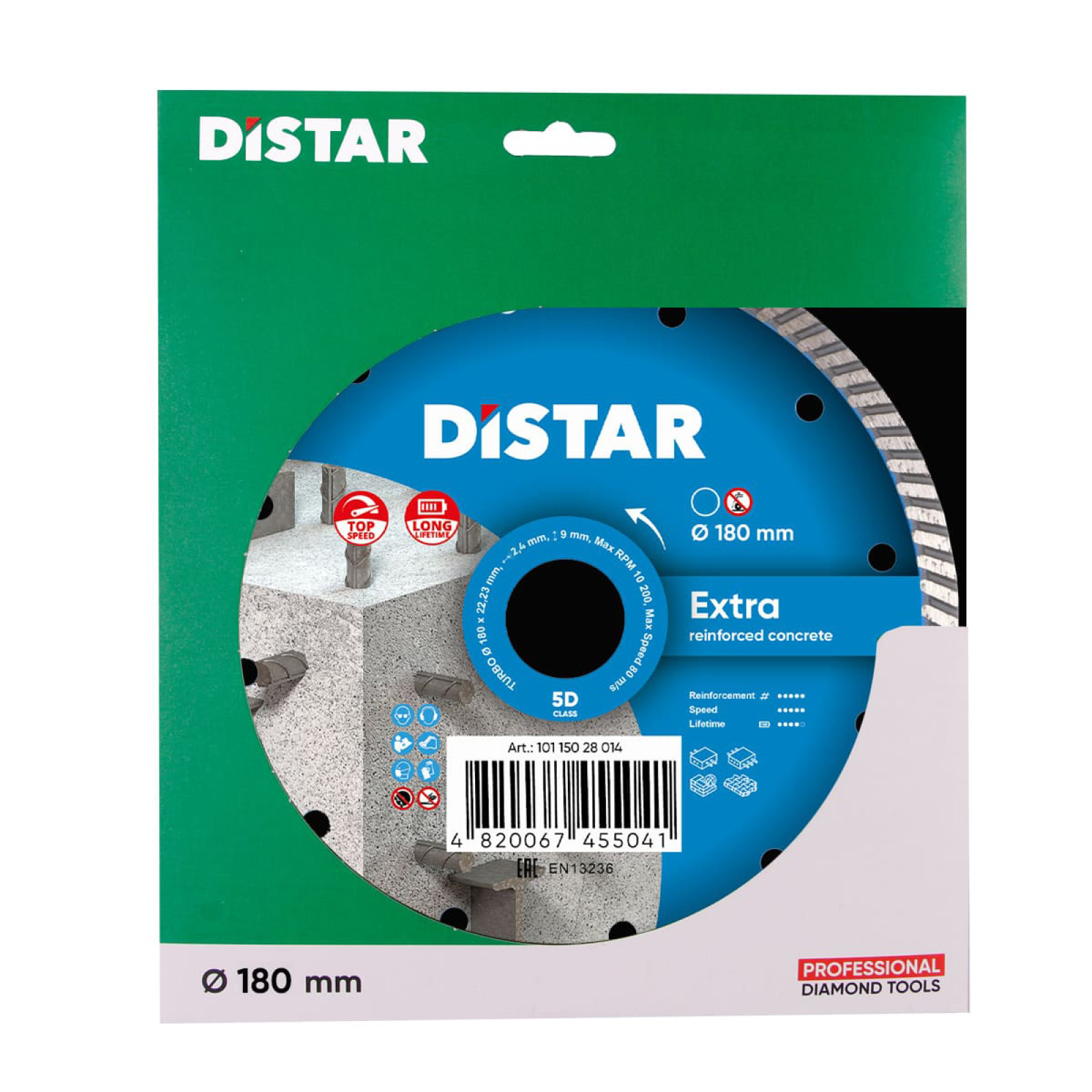 Круг алмазный отрезной Distar Turbo 180x2,4x9x22,23 Extra