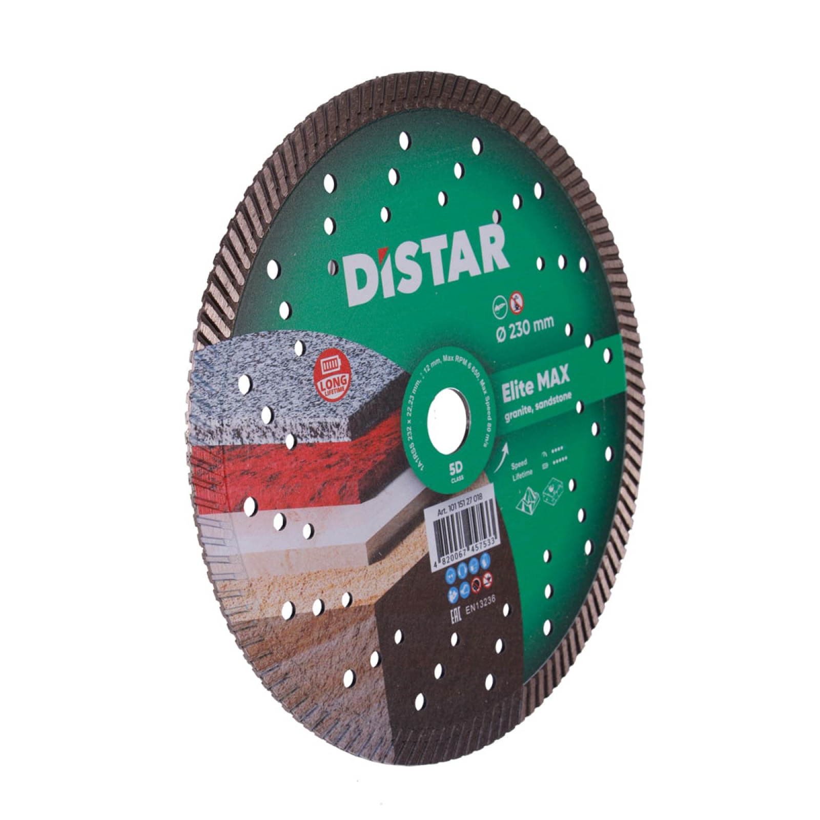 Круг алмазный отрезной Distar Turbo 232x2,5x12x22,23 Elite Max