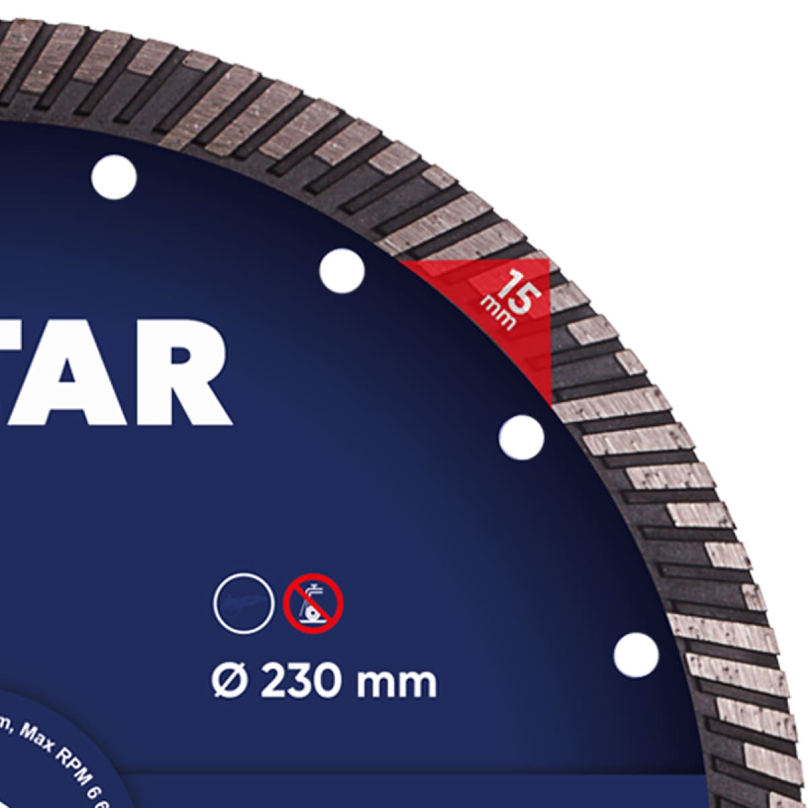 Круг алмазный отрезной Distar Turbo 232x2,6x15x22,23 Super Max