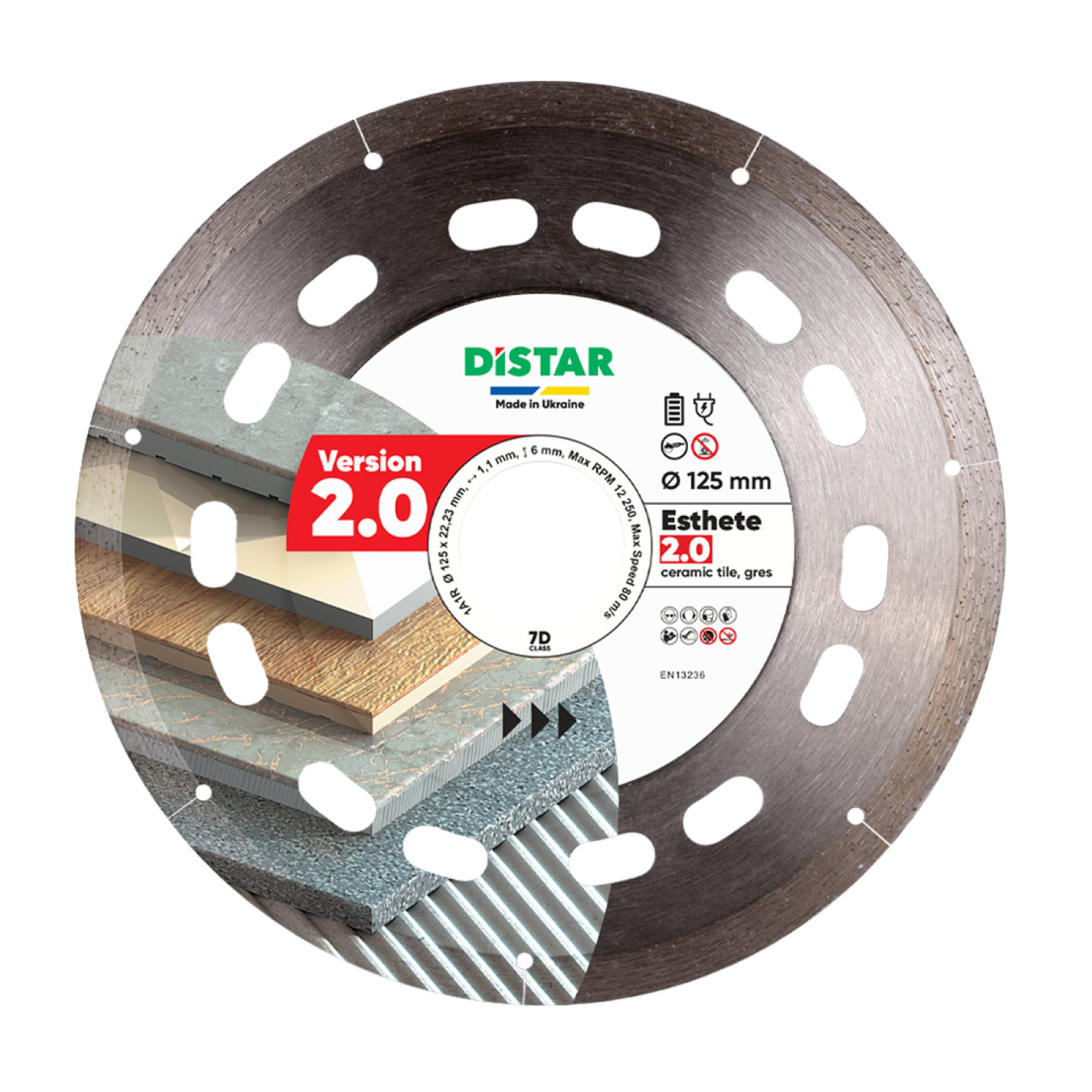 Круг алмазный отрезной Distar 1A1R 125x1,1/0,9x6x22,23 Esthete 2.0