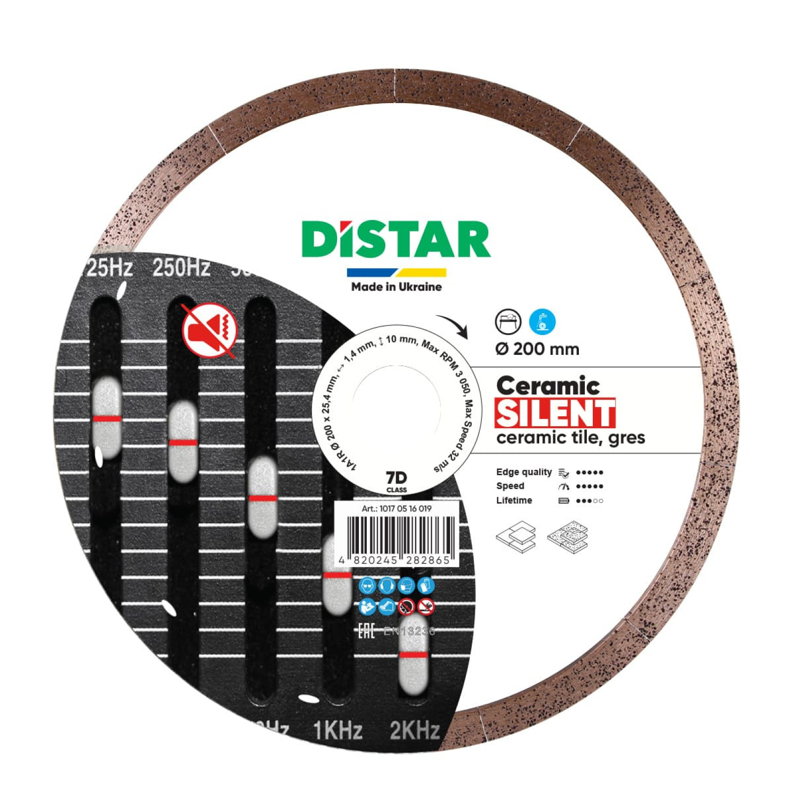 Круг алмазный отрезной Distar 1A1R 200x1,4x10x25,4 Ceramic Silent