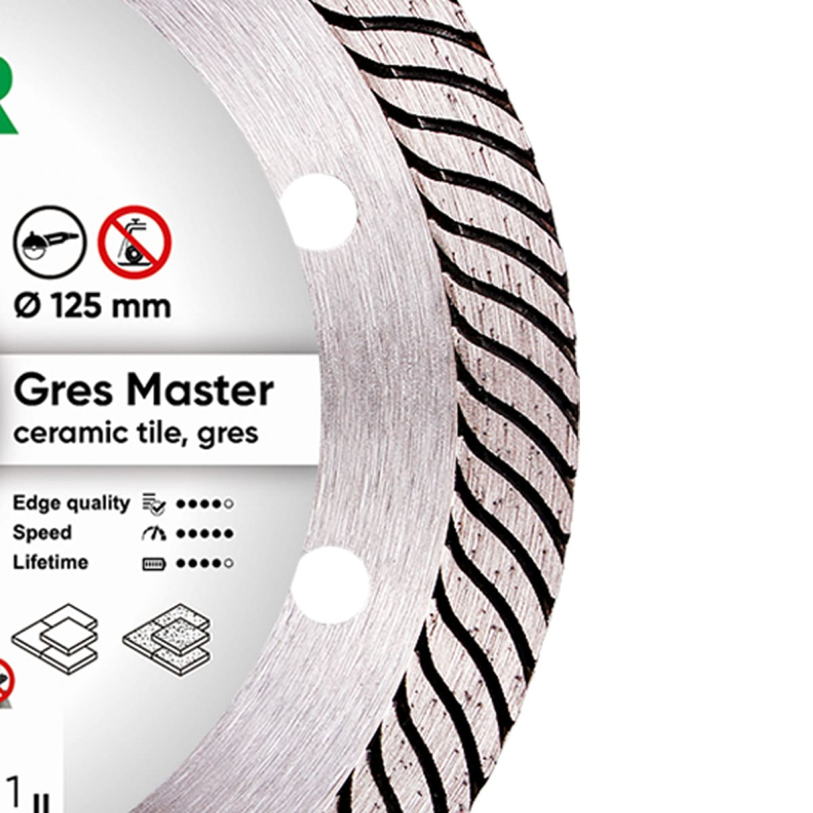 Круг алмазный отрезной Distar 1A1R 125x1,4/1,0x10x22,23 Gres Master