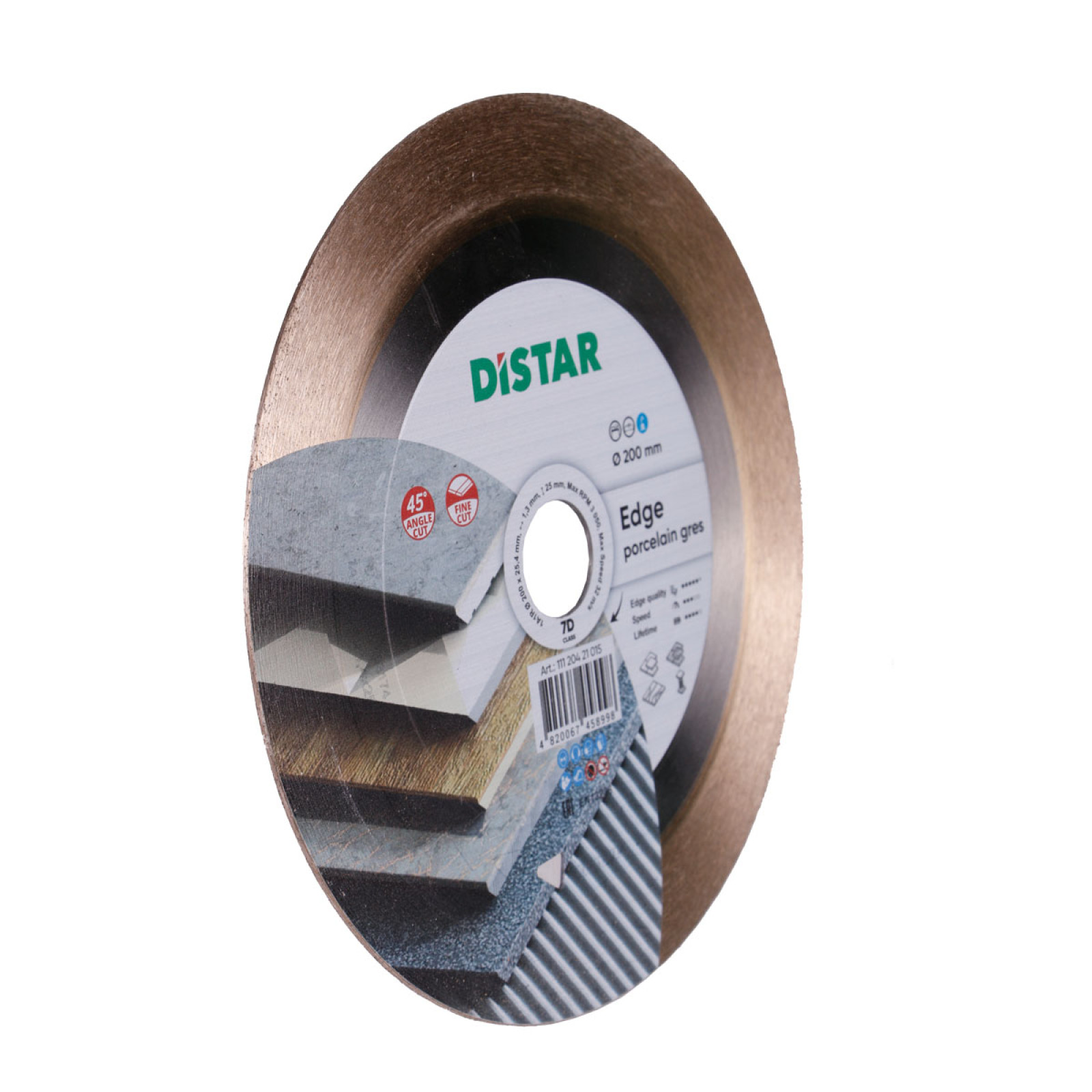 Круг алмазный отрезной Distar 1A1R 200x1,4/1/1,6x25x25,4 Edge