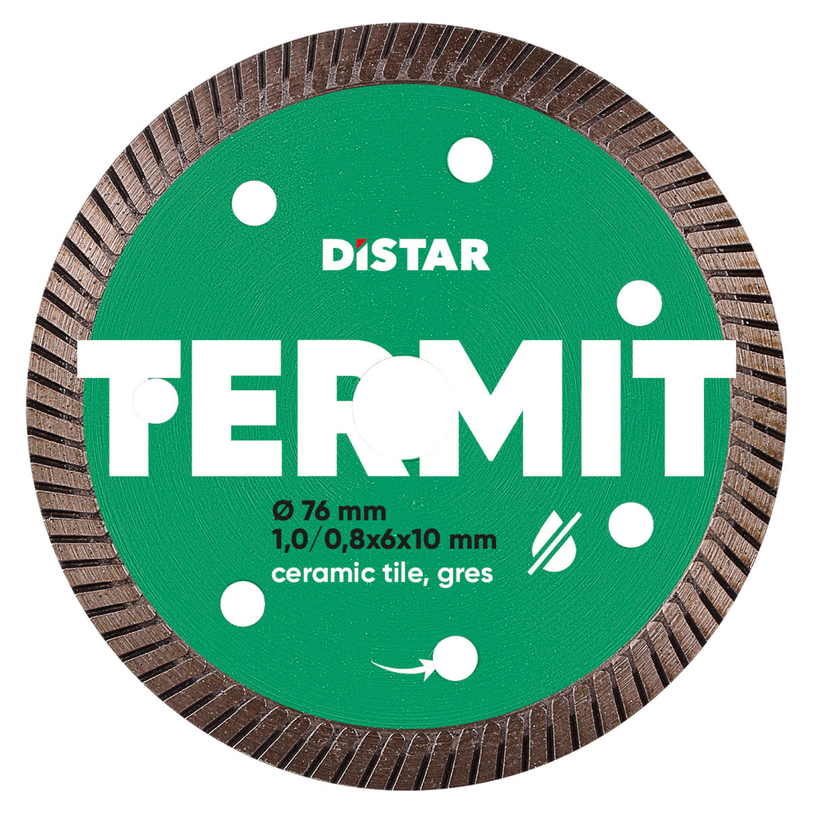 Круг алмазный отрезной Distar 1A1R 76x1,0/0,8x6x10 Termit