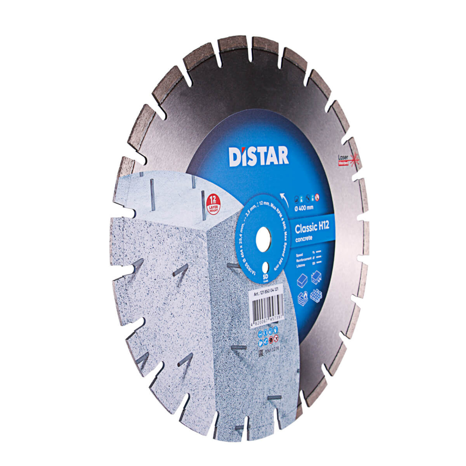 Круг алмазный отрезной Distar 1A1RSS/C1-W 404x3,5/2,5x25,4-11,5-24-ARP 40x3,5x10+2 R190 Classic H12