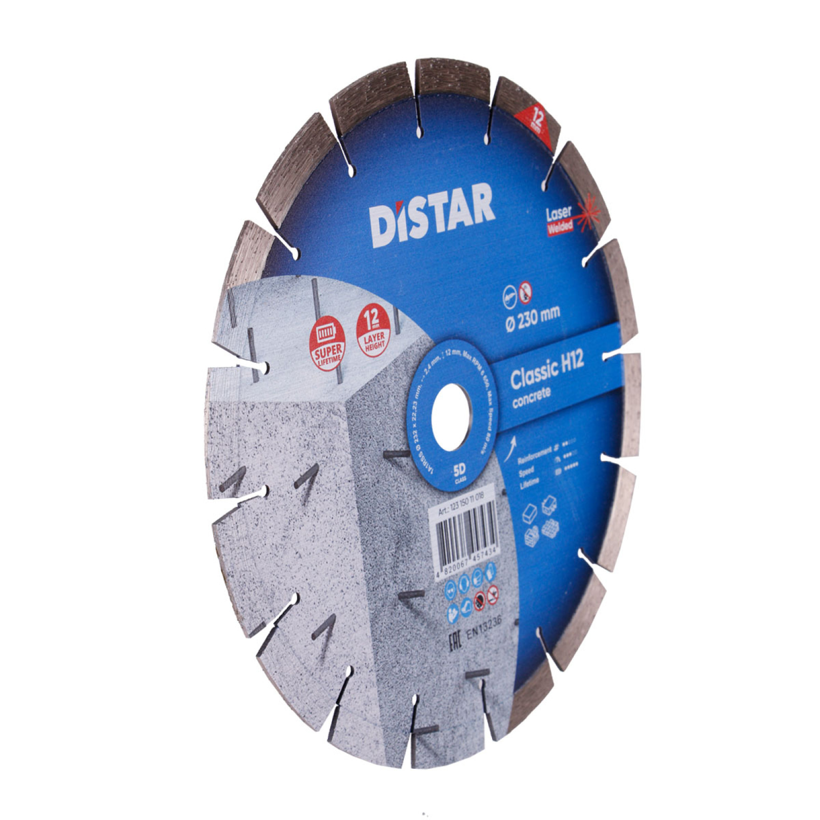 Круг алмазный отрезной Distar 1A1RSS/C3-W 232x2,4/1,6x22,23-16-ARP 38x2,4x10+2 R105 Classic H12