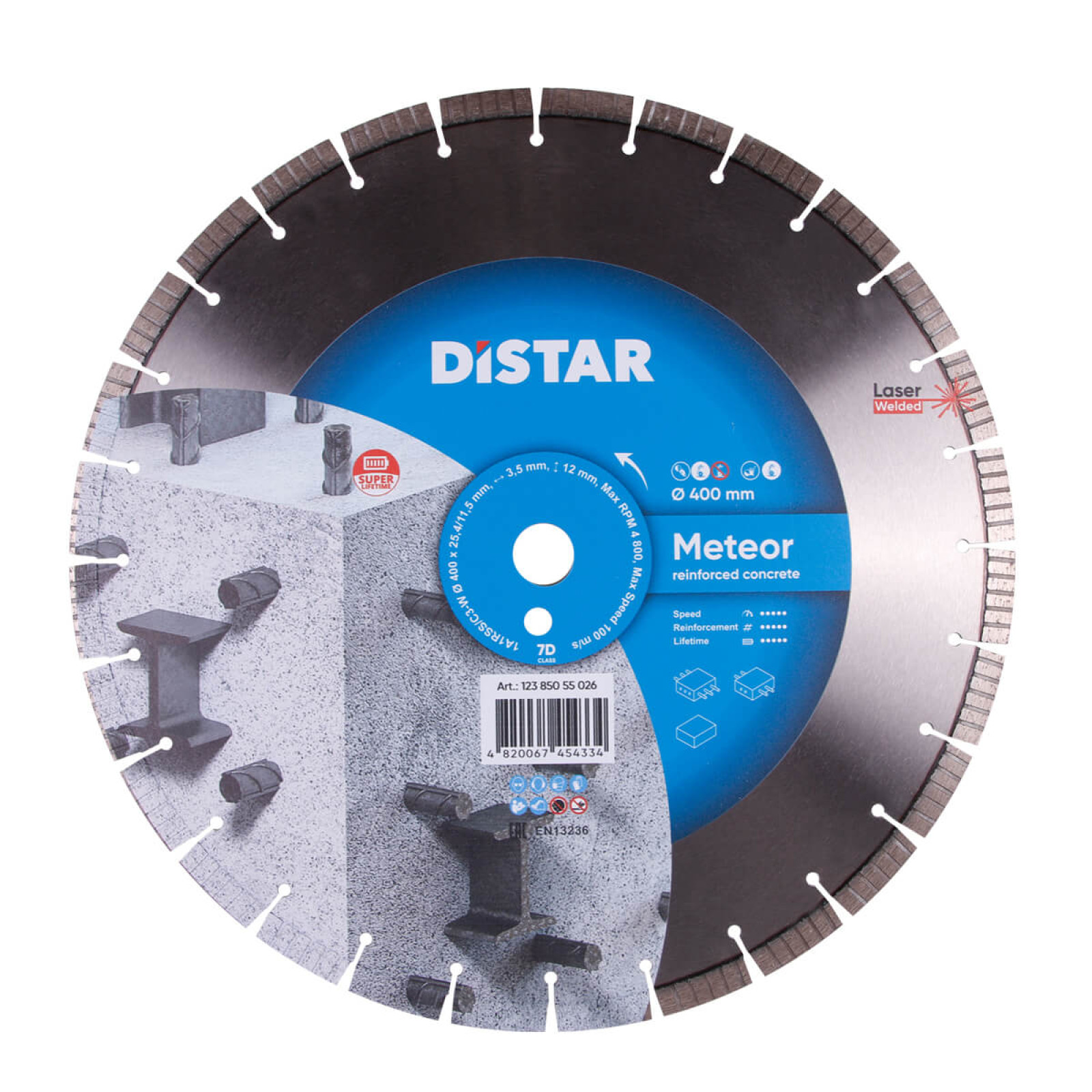 Круг алмазный отрезной Distar 1A1RSS/C3-W 400x3,5/2,5x25,4-11,5-28-ARPS 40x3,5x10+2 R195 Meteor