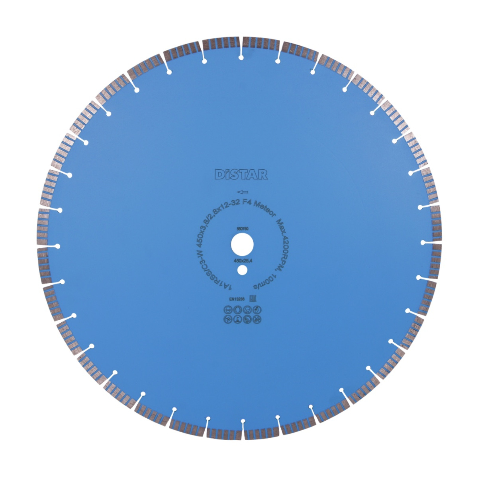 Круг алмазный отрезной Distar 1A1RSS/C3-W 450x3,8/2,8x25,4-11,5-32-ARPS 40x3,8x10+2 R215 Metеor