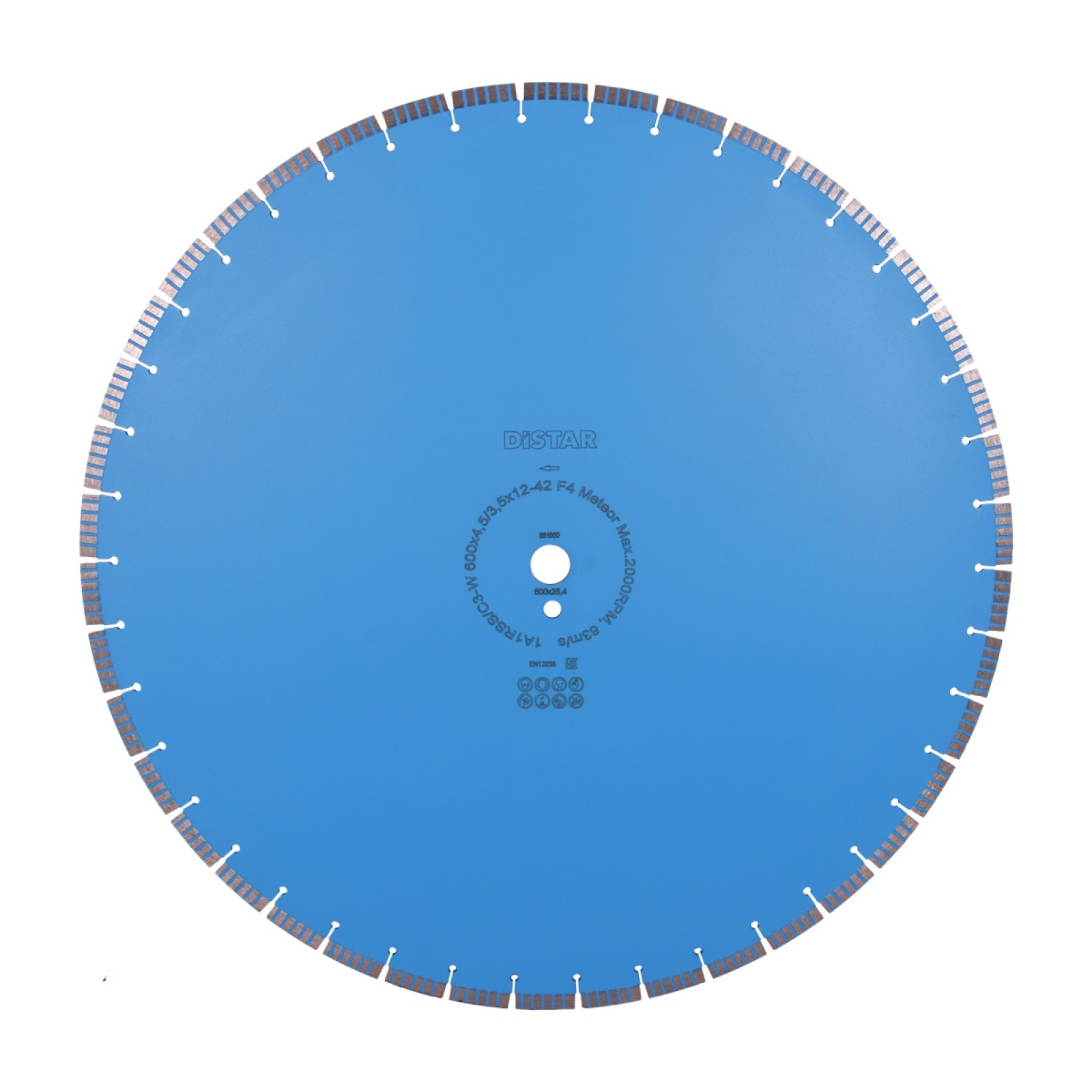 Круг алмазный отрезной Distar 1A1RSS/C3-W 600x4,5/3,5x25,4-11,5-42-ARPS 40x4,5x10+2 R290 Meteor