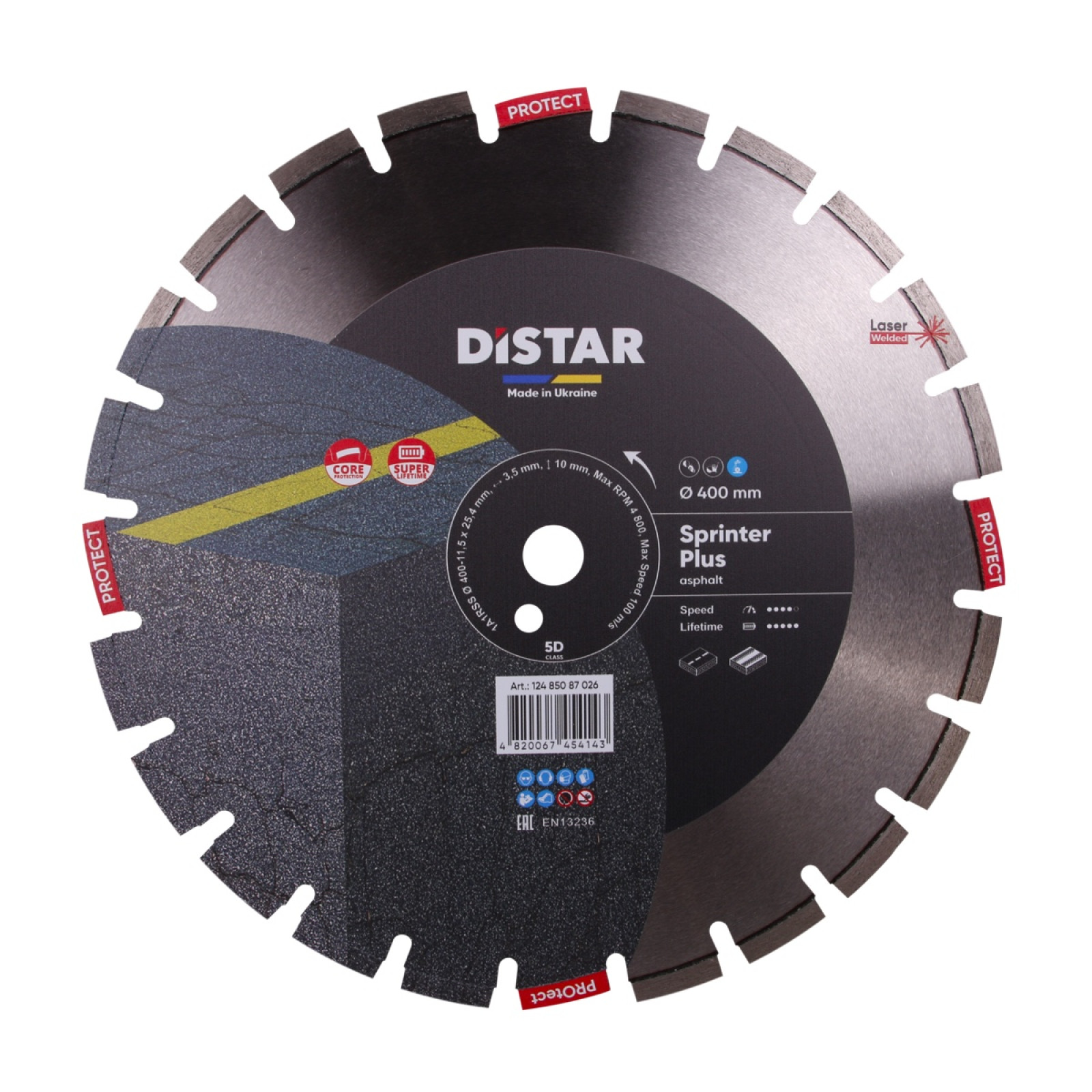 Круг алмазный отрезной Distar 1A1RSS/C1S-W 400x3,5/2,5x25,4-11,5-24-ARP 40x3,5x8+2 R190 Sprinter Plus