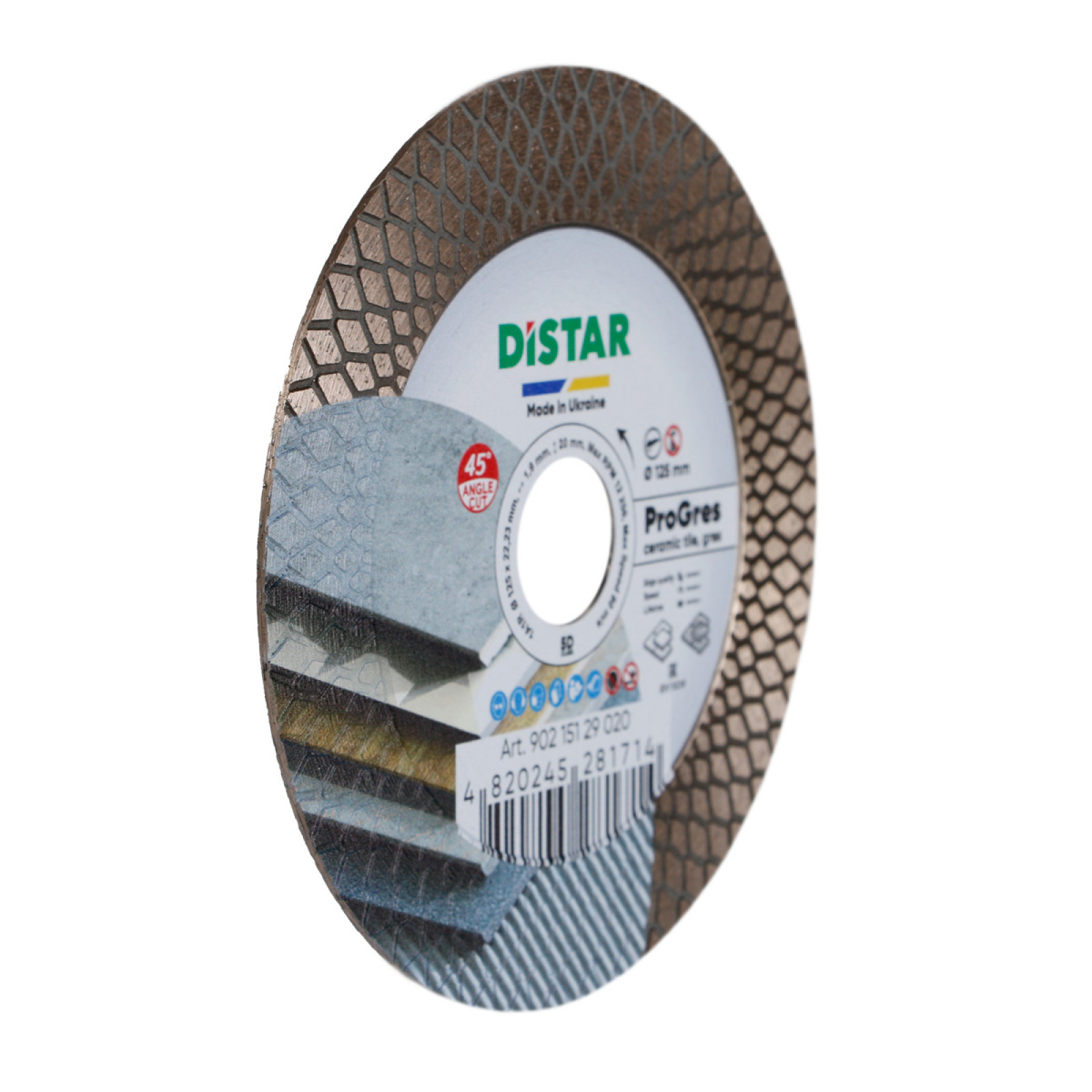 Круг алмазный отрезной Distar 1A1R 125x1,9x8/20x22,23 PRO Gres