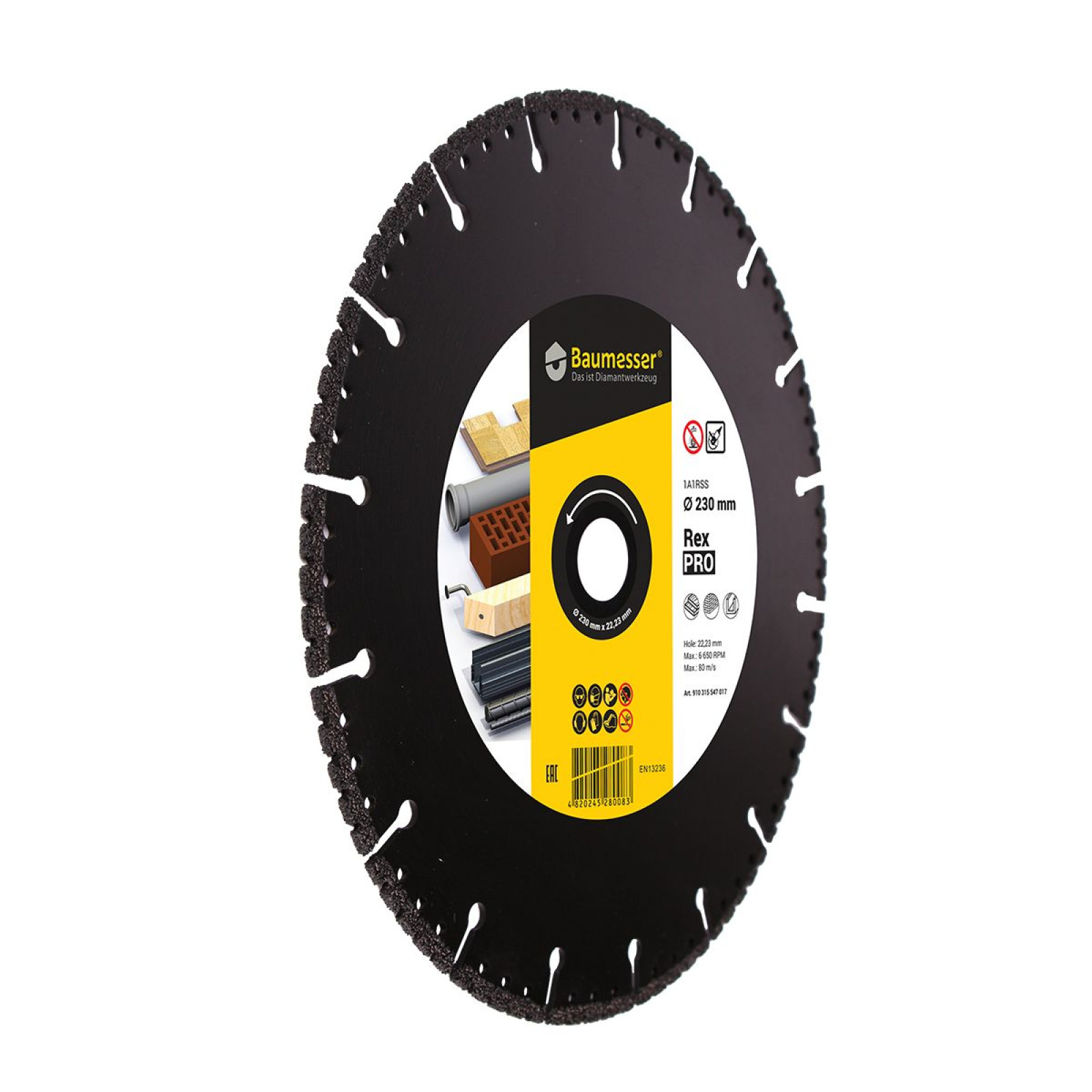 Круг алмазный отрезной Distar 1A1RSS V 230x2,6/1,8x6x22,2 Pro Rex