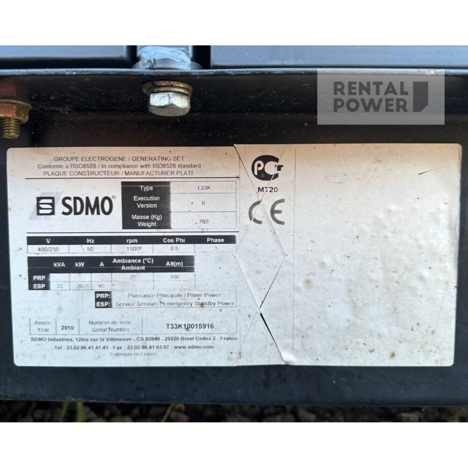 Генератор дизельний SDMO T33K (24кВт)