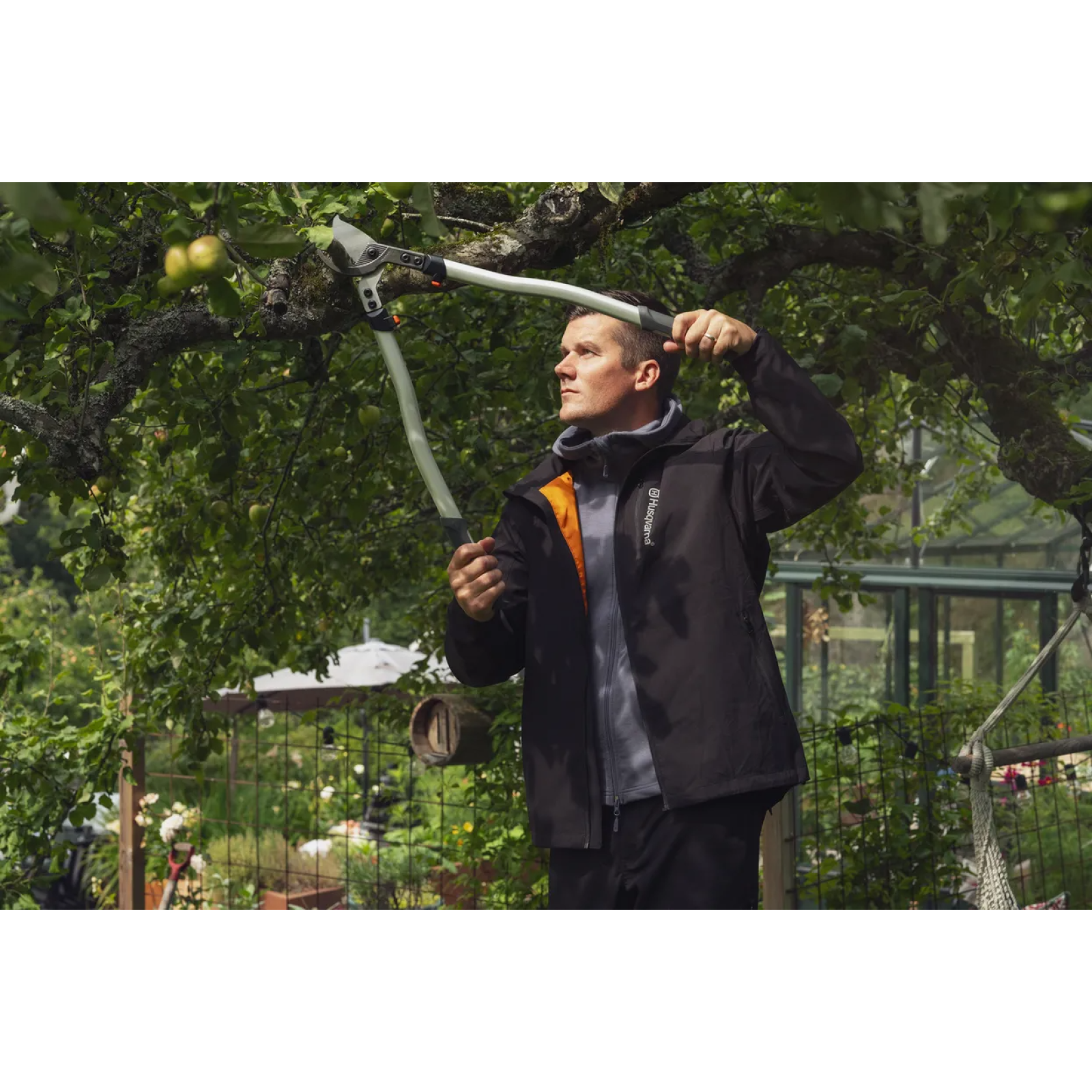 Куртка садовая, мужская Husqvarna Xplorer (серая, разных размеров) 5471434-46