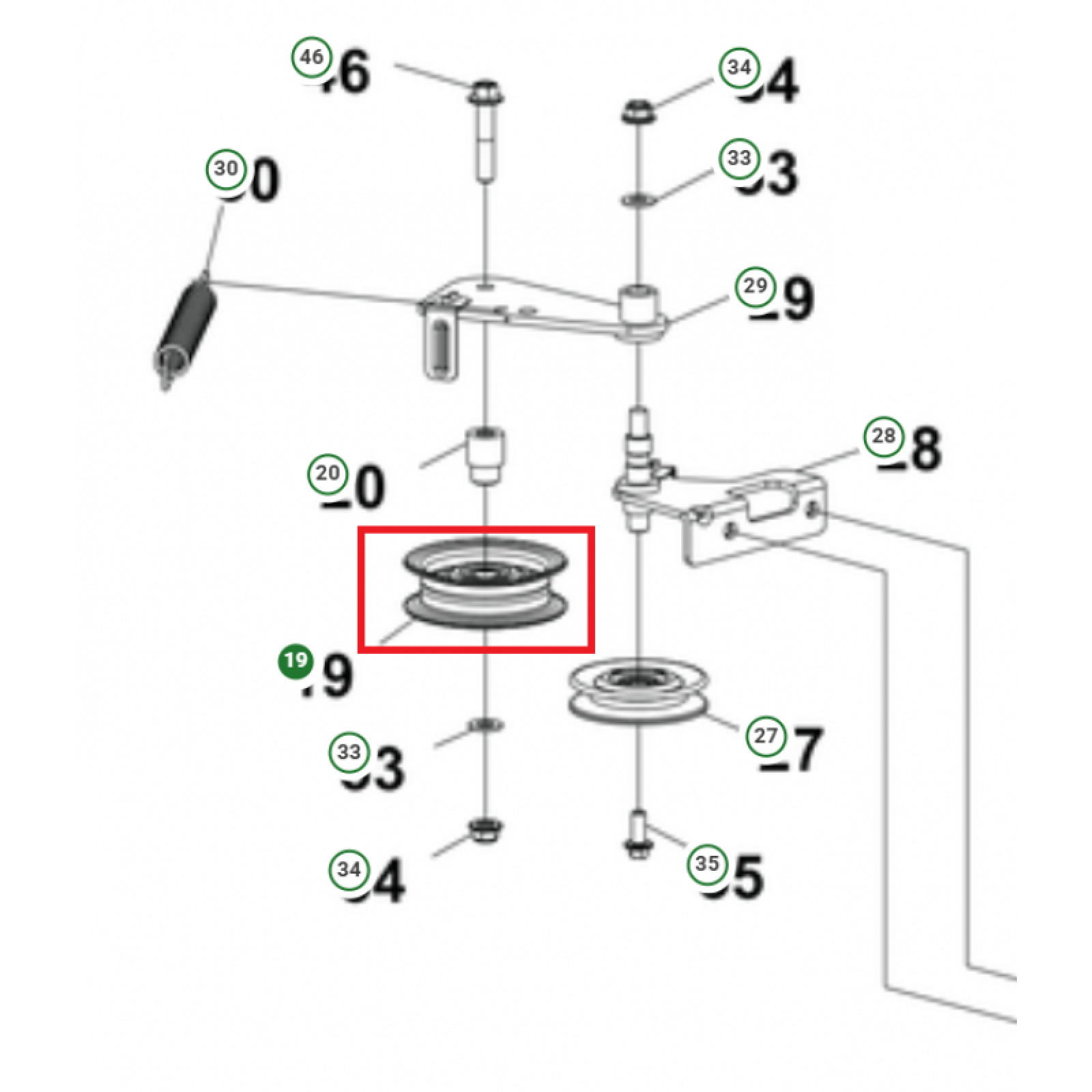 Натяжний шків деки Husqvarna (для тракторів TC 215T, TC 220T, TS 112, TS 114) 5311481-59